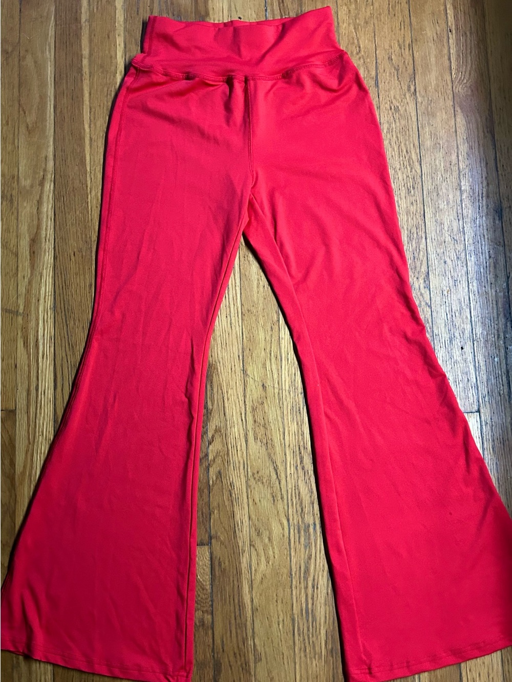 SHEIN Bright Red Flared Leggings